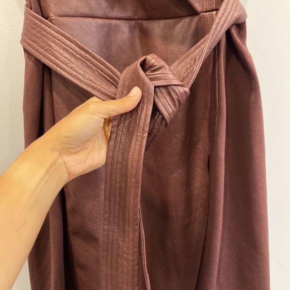 BCBGMaxAzria Layla Asymmetrical Dress Faux Leather - Picture 13 of 16